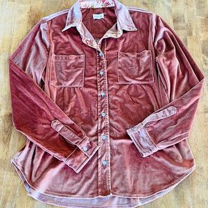 Thread & Supply Velvet Button Up Women’s Medium